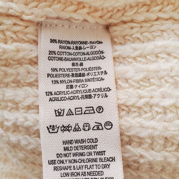 Free People 'Eleven' Turtleneck Tunic Sweater - size XS in Ivory - Picture 12 of 13